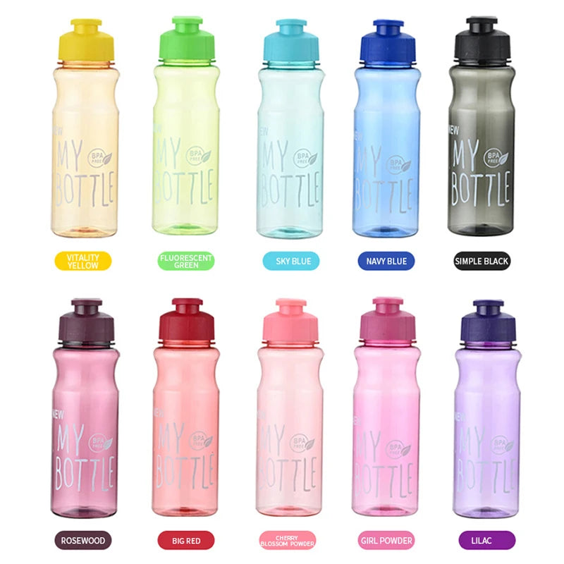 Transparent Water Bottle - Portable Sport Cup 650ML Leak Proof Design - ZOOMNSTORE