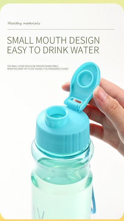 Transparent Water Bottle - Portable Sport Cup 650ML Leak Proof Design - ZOOMNSTORE