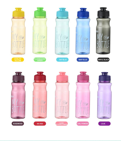 Transparent Water Bottle - Portable Sport Cup 650ML Leak Proof Design - ZOOMNSTORE