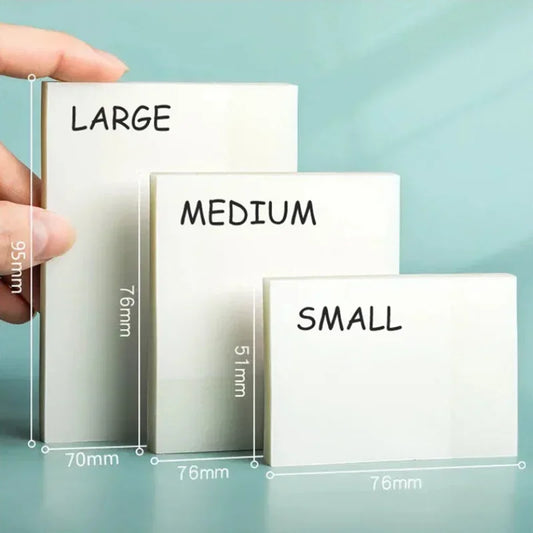 Transparent Waterproof Sticky Note Pad - 50 Sheets Self-Adhesive Memo Pad - ZOOMNSTORE