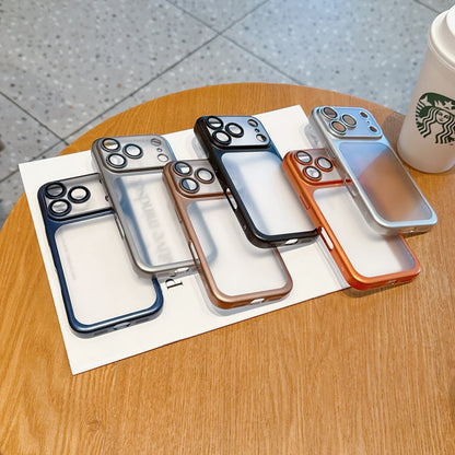 Transparent iPhone 17 Case - Hard Clear Cover with Plating Frame  Lens Film Protection - ZOOMNSTORE