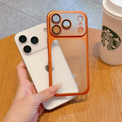 Transparent iPhone 17 Case - Hard Clear Cover with Plating Frame  Lens Film Protection - ZOOMNSTORE