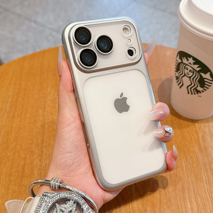 Transparent iPhone 17 Case - Hard Clear Cover with Plating Frame  Lens Film Protection - ZOOMNSTORE