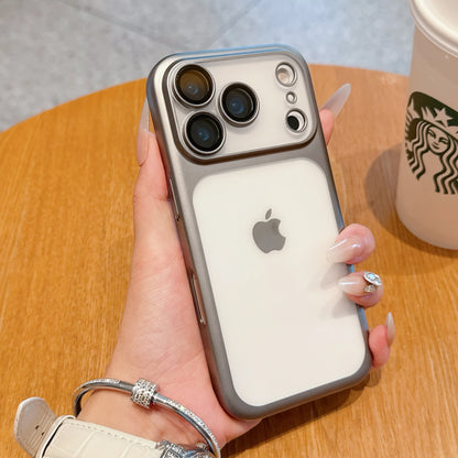 Transparent iPhone 17 Case - Hard Clear Cover with Plating Frame  Lens Film Protection - ZOOMNSTORE
