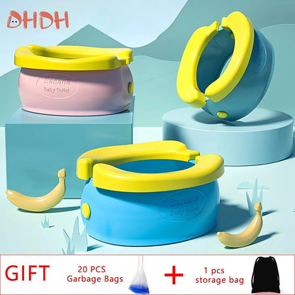 Travel Baby Potty - Portable Child Toilet with Folding Kids Potty Seat for Easy Clean - ZOOMNSTORE