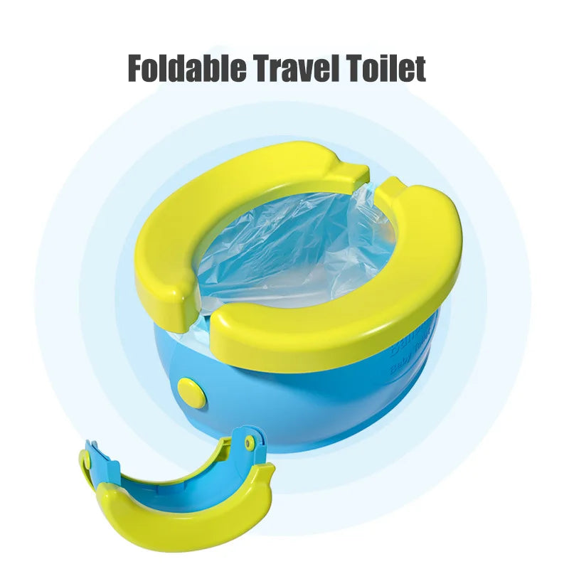 Travel Baby Potty - Portable Child Toilet with Folding Kids Potty Seat for Easy Clean - ZOOMNSTORE