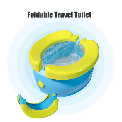 Travel Baby Potty - Portable Child Toilet with Folding Kids Potty Seat for Easy Clean - ZOOMNSTORE