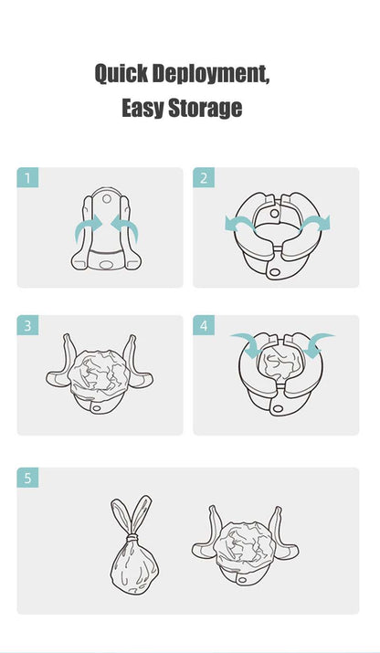 Travel Baby Potty - Portable Child Toilet with Folding Kids Potty Seat for Easy Clean - ZOOMNSTORE
