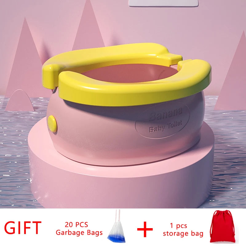 Travel Baby Potty - Portable Child Toilet with Folding Kids Potty Seat for Easy Clean - ZOOMNSTORE