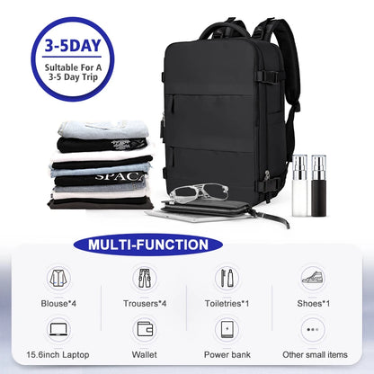 Waterproof Travel Backpack for Men - Airline Approved Anti-Theft Laptop  Hiking Bag - ZOOMNSTORE