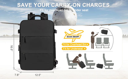 Waterproof Travel Backpack for Men - Airline Approved Anti-Theft Laptop  Hiking Bag - ZOOMNSTORE