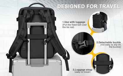 Waterproof Travel Backpack for Men - Airline Approved Anti-Theft Laptop  Hiking Bag - ZOOMNSTORE