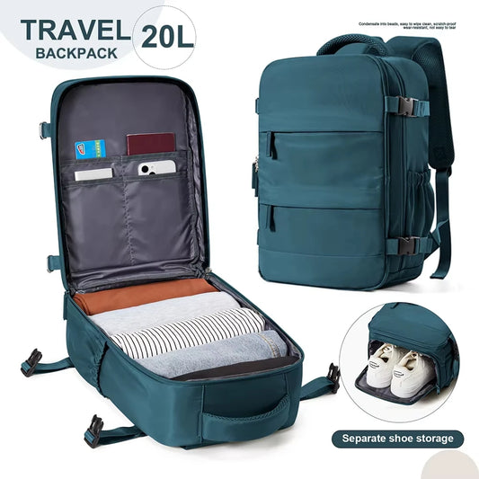 Travel Backpack - Waterproof Cabin Bag for Business  College Fits Ryanair Luggage 40x20x25 - ZOOMNSTORE