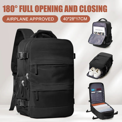 Travel Backpack - Waterproof Cabin Bag for Business  College Fits Ryanair Luggage 40x20x25 - ZOOMNSTORE
