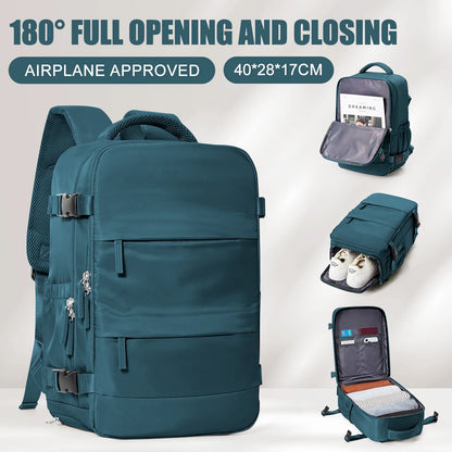 Travel Backpack - Waterproof Cabin Bag for Business  College Fits Ryanair Luggage 40x20x25 - ZOOMNSTORE