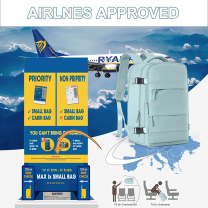 Waterproof Laptop Backpack - Travel Business College Carry-On Bag - ZOOMNSTORE