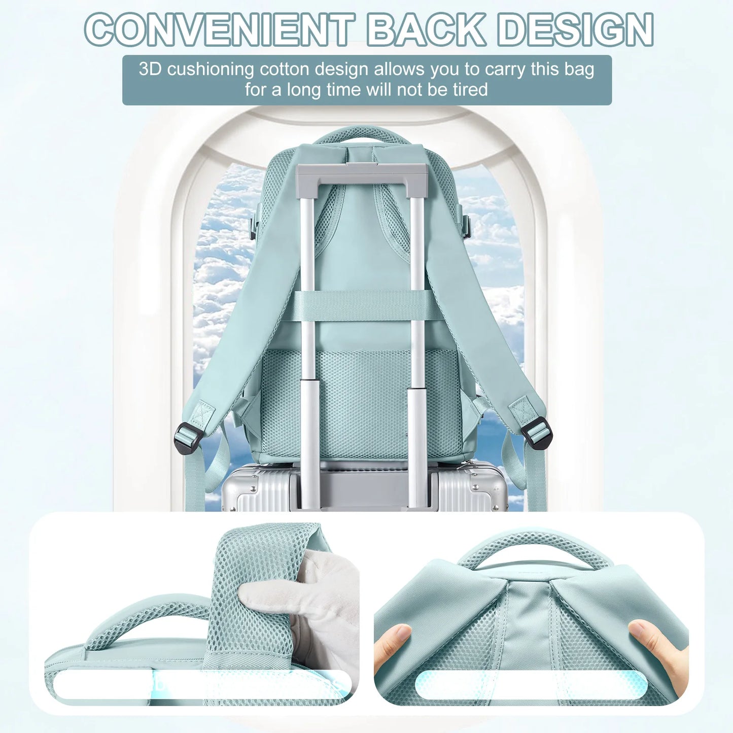 Waterproof Laptop Backpack - Travel Business College Carry-On Bag - ZOOMNSTORE
