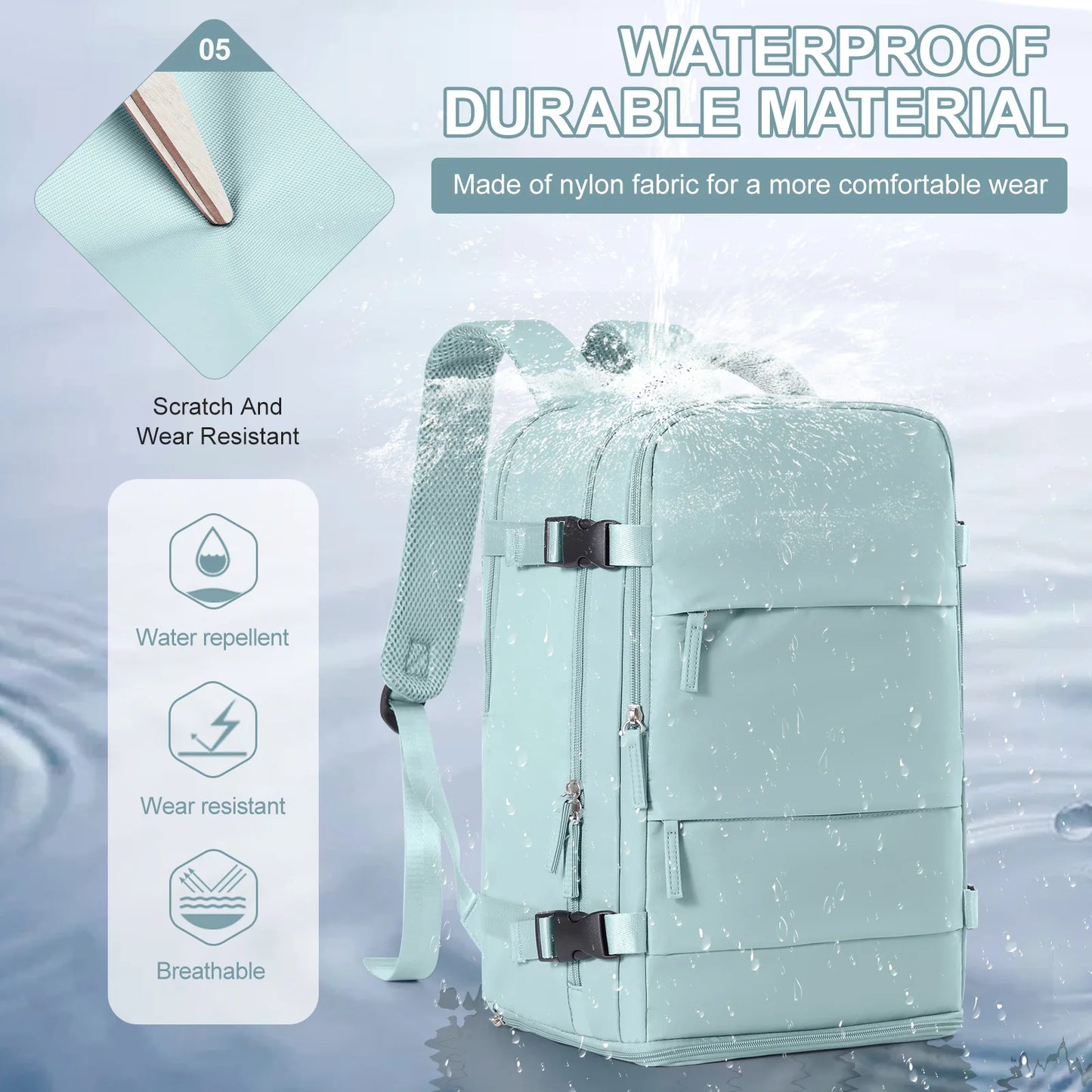 Waterproof Laptop Backpack - Travel Business College Carry-On Bag - ZOOMNSTORE