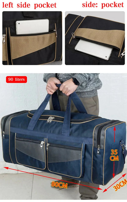 Travel Duffel Bag - Large Storage Nylon Gym Fitness Outdoor Sports Shoulder Bag - ZOOMNSTORE