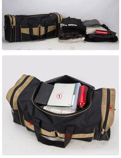 Travel Duffel Bag - Large Storage Nylon Gym Fitness Outdoor Sports Shoulder Bag - ZOOMNSTORE
