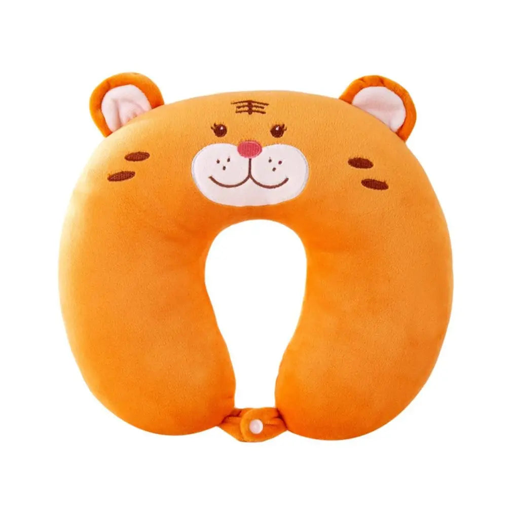 Adult Children Travel Pillow Soft Short Plush Cartoon U-shaped Pillow Portable Outdoor Nap Flight Neck Pillow Nursing Cushion - ZOOMNSTORE