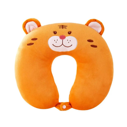 Adult Children Travel Pillow Soft Short Plush Cartoon U-shaped Pillow Portable Outdoor Nap Flight Neck Pillow Nursing Cushion - ZOOMNSTORE