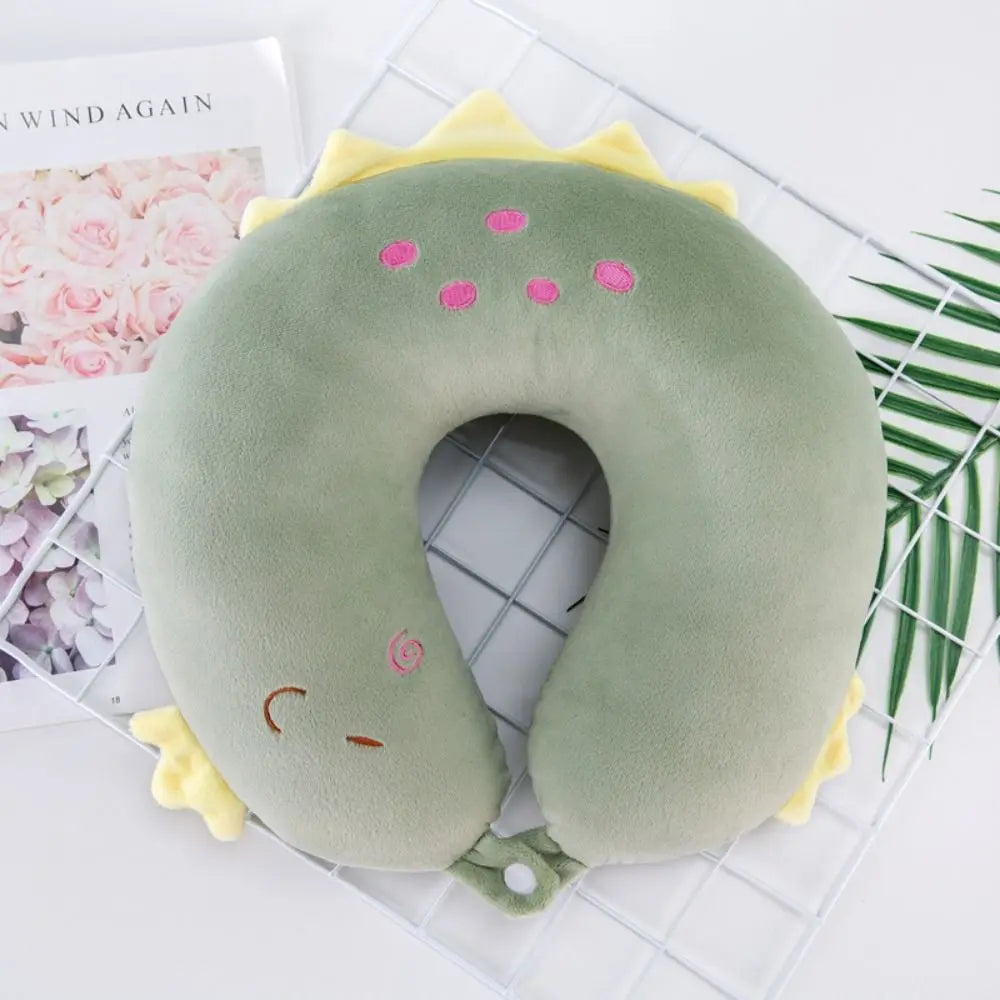 Adult Children Travel Pillow Soft Short Plush Cartoon U-shaped Pillow Portable Outdoor Nap Flight Neck Pillow Nursing Cushion - ZOOMNSTORE