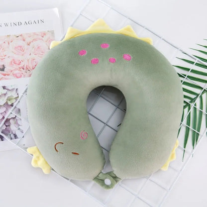 Adult Children Travel Pillow Soft Short Plush Cartoon U-shaped Pillow Portable Outdoor Nap Flight Neck Pillow Nursing Cushion - ZOOMNSTORE