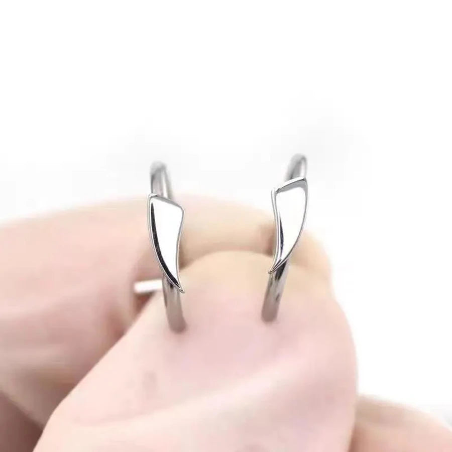 Trendy Stainless Steel Punk Clip-On Fake Piercing Nose  Lip Rings - Unisex Body Jewelry 2PCS - ZOOMNSTORE