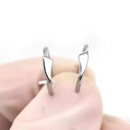 Trendy Stainless Steel Punk Clip-On Fake Piercing Nose  Lip Rings - Unisex Body Jewelry 2PCS - ZOOMNSTORE