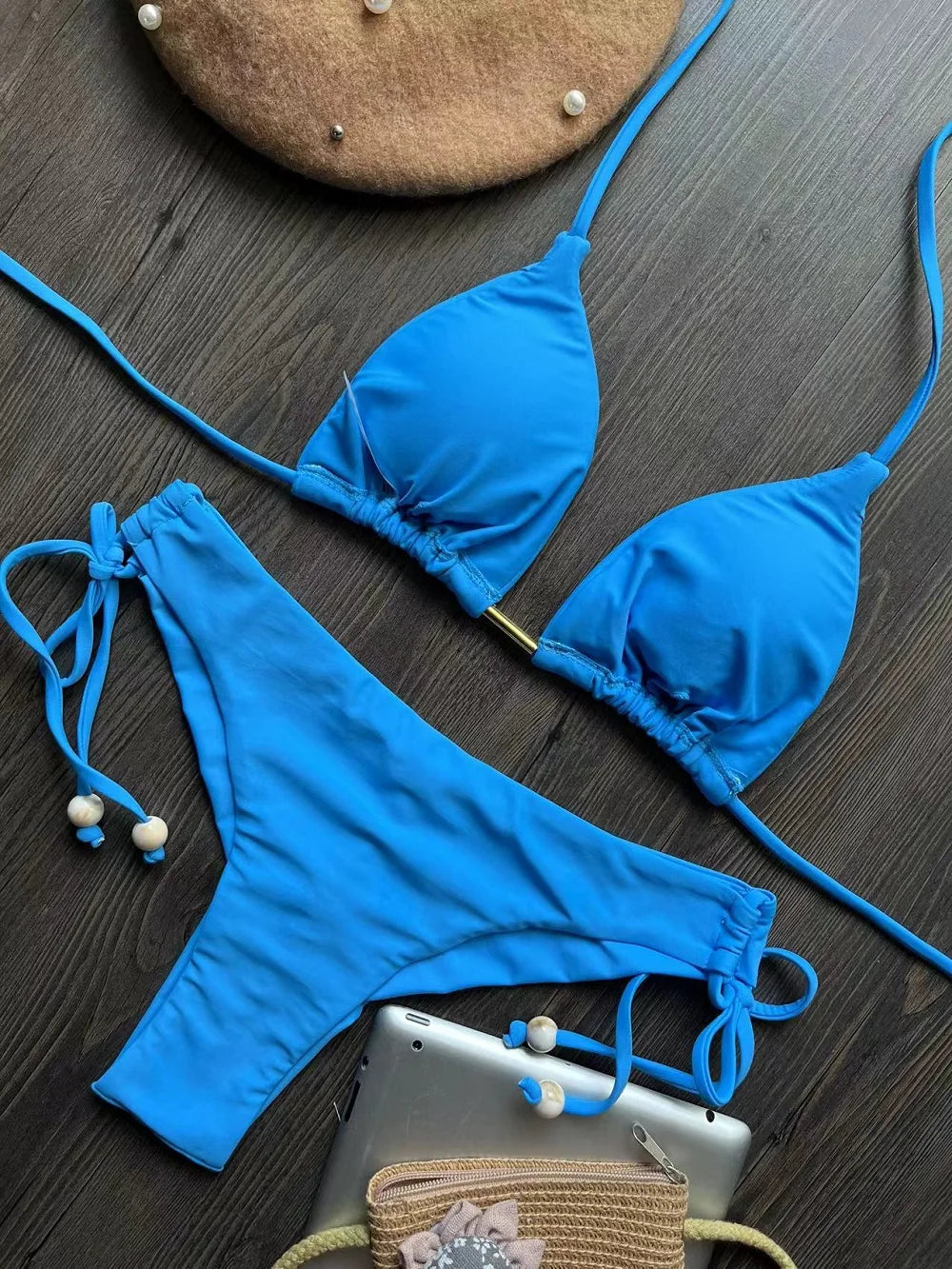 Triangle Bathing Suit - Brazilian Bikinis Two Piece Bikini Push Up Swimsuit Low Waist - ZOOMNSTORE