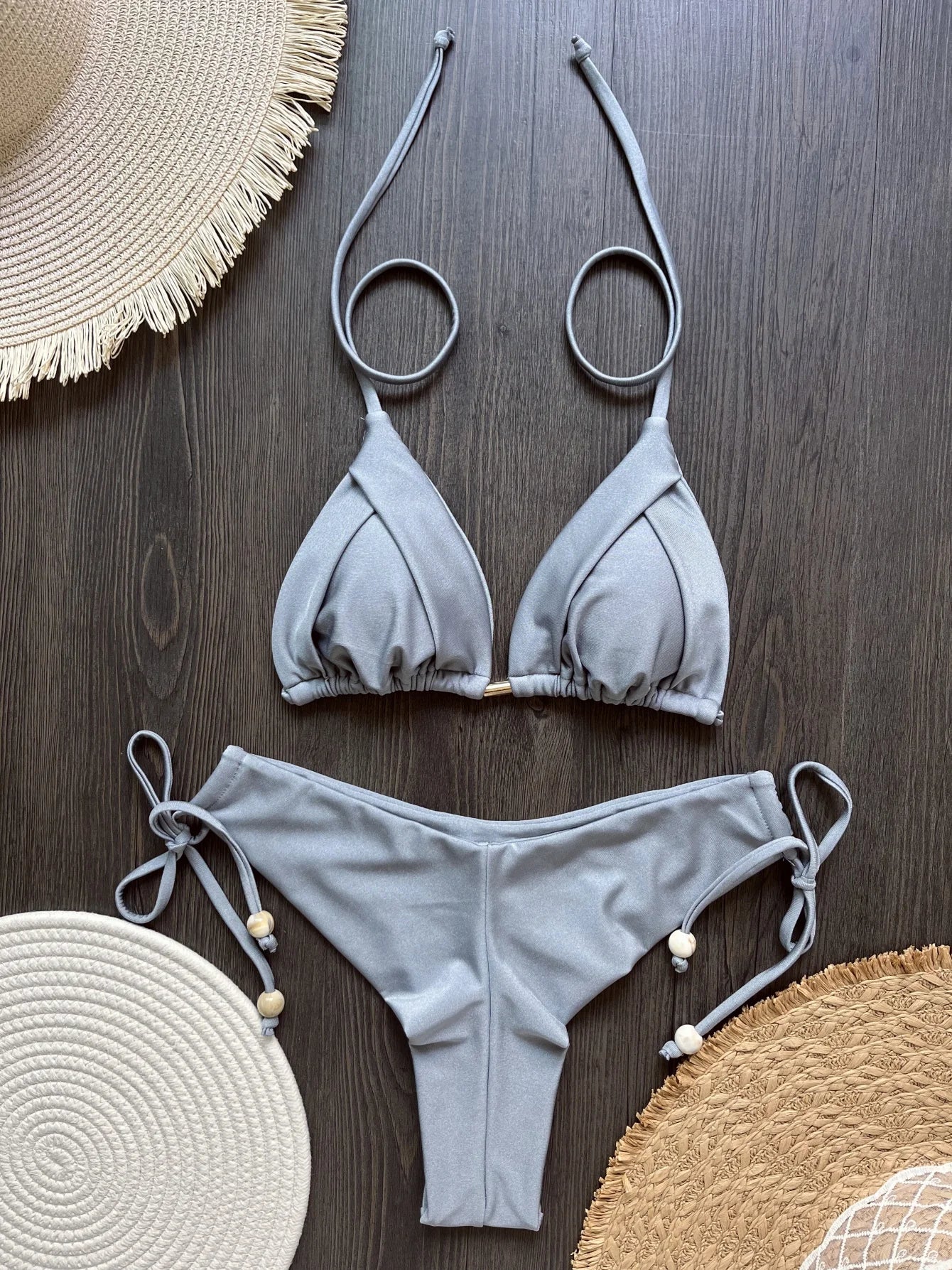 Triangle Bathing Suit - Brazilian Bikinis Two Piece Bikini Push Up Swimsuit Low Waist - ZOOMNSTORE