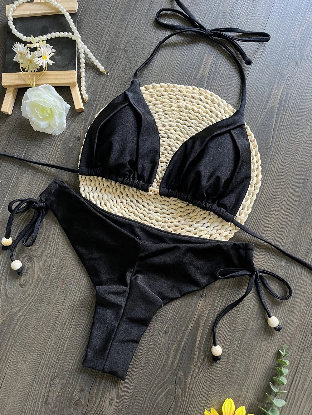 Triangle Bathing Suit - Brazilian Bikinis Two Piece Bikini Push Up Swimsuit Low Waist - ZOOMNSTORE