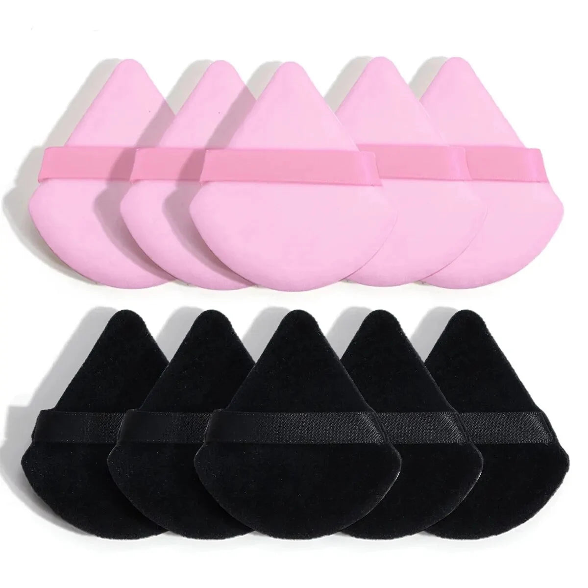 Triangle Powder Puff - 10Pcs Soft Plush Makeup Foundation Sponges for Wet Dry Use - ZOOMNSTORE