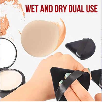 Triangle Powder Puff - 10Pcs Soft Plush Makeup Foundation Sponges for Wet Dry Use - ZOOMNSTORE