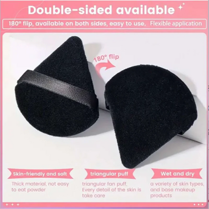 Triangle Powder Puff - 10Pcs Soft Plush Makeup Foundation Sponges for Wet Dry Use - ZOOMNSTORE