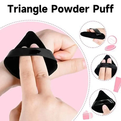 Triangle Powder Puff – Velvet Cotton Cosmetic Puff for Smooth Makeup Finish - ZOOMNSTORE