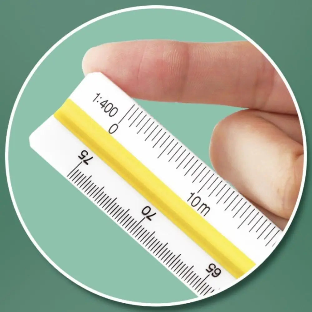 Three-edge scale triangle large-scale drawing indoor architectural drawing magnifying ruler parallel t-shaped garment design hig - ZOOMNSTORE