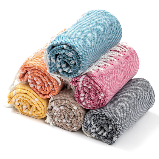 Cotton Turkish Beach Towel 90*180CM Sauna Spa Gym sports Fitness Fringed Bath Towel kitchen Soft Absorbent Quick drying towels - ZOOMNSTORE