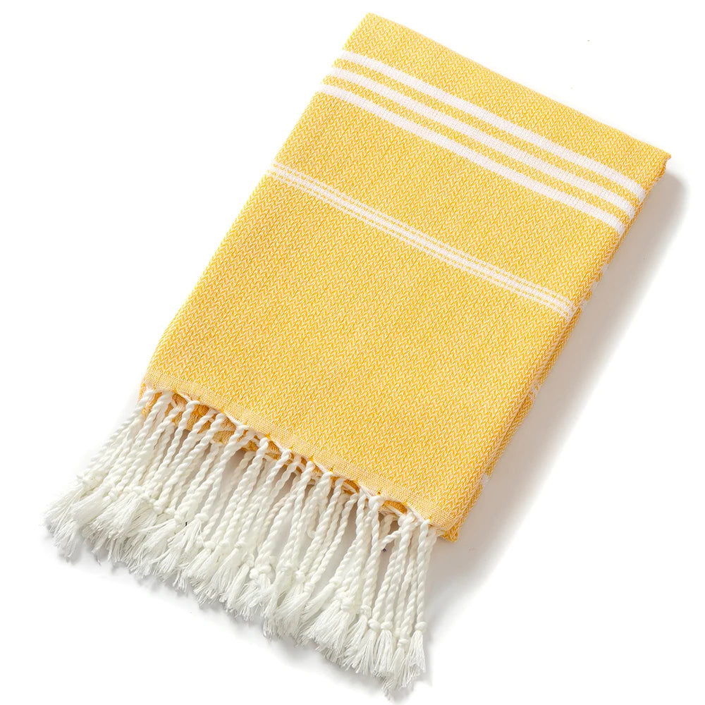 Cotton Turkish Beach Towel 90*180CM Sauna Spa Gym sports Fitness Fringed Bath Towel kitchen Soft Absorbent Quick drying towels - ZOOMNSTORE