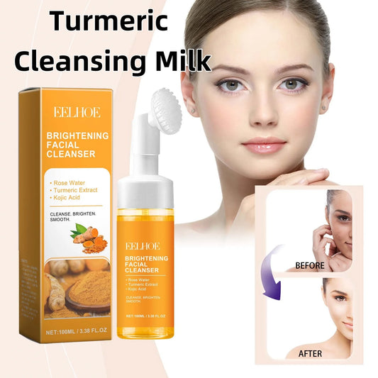 Turmeric Cleansing Milk Foam - Hydrating Facial Cleanser for Brightening Skin - ZOOMNSTORE
