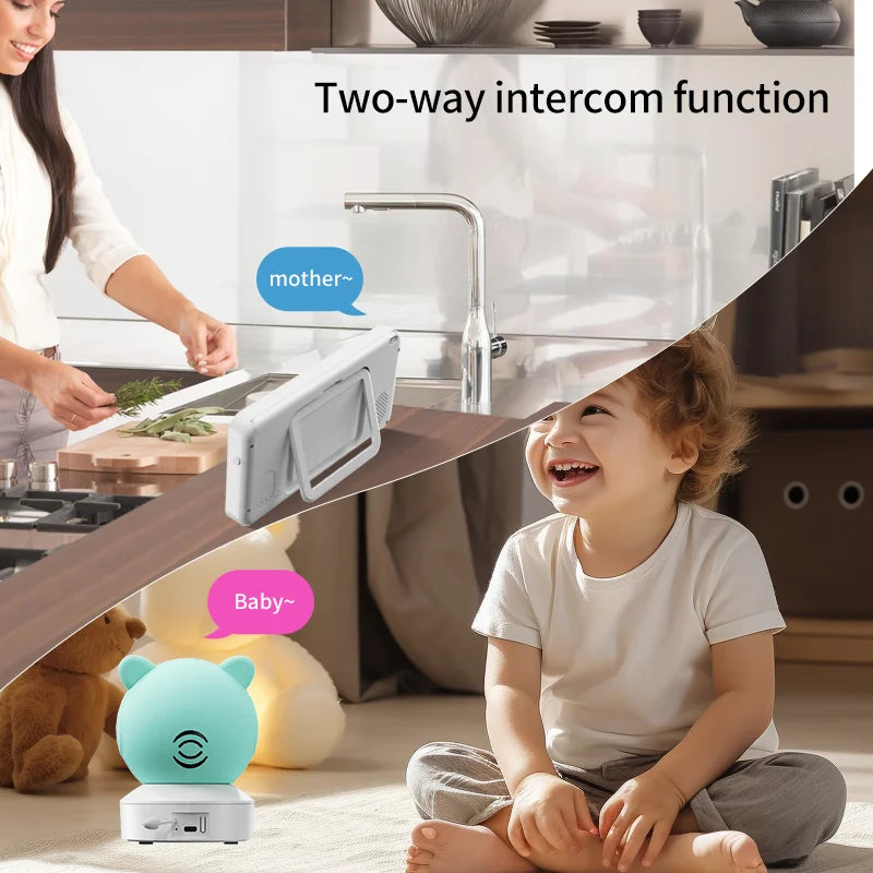 DANMINI 5 "tuya baby monitor 2K high definition WiFi remote mobile APP control up, down, left and right rotation gimbal camera - ZOOMNSTORE