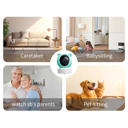 DANMINI 5 "tuya baby monitor 2K high definition WiFi remote mobile APP control up, down, left and right rotation gimbal camera - ZOOMNSTORE