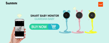 DANMINI 5 "tuya baby monitor 2K high definition WiFi remote mobile APP control up, down, left and right rotation gimbal camera - ZOOMNSTORE
