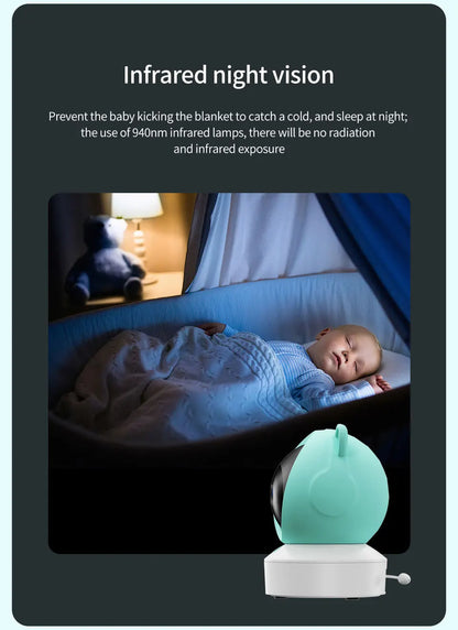 DANMINI 5 "tuya baby monitor 2K high definition WiFi remote mobile APP control up, down, left and right rotation gimbal camera - ZOOMNSTORE