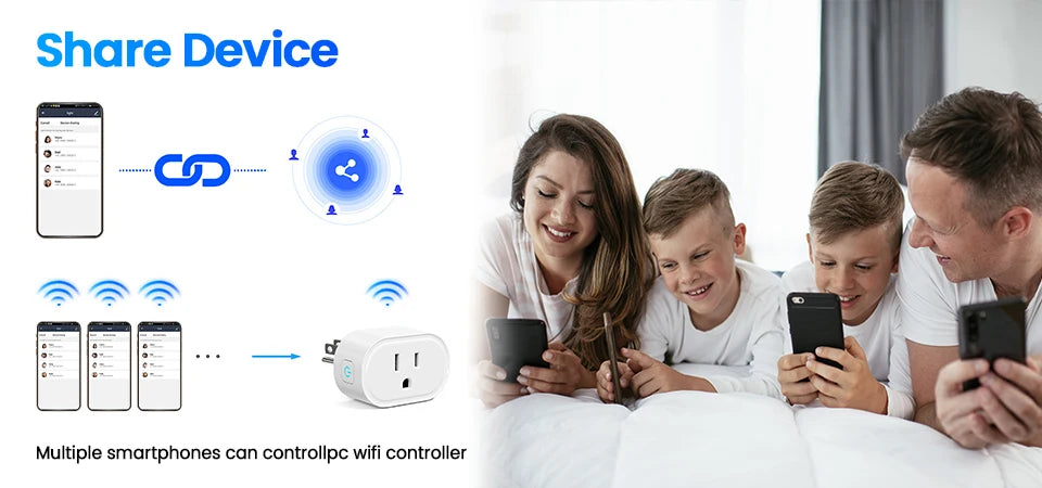 Tuya Smart Plug – US Standard WiFi Smart Socket With Alexa & Google Assistant Control - ZOOMNSTORE