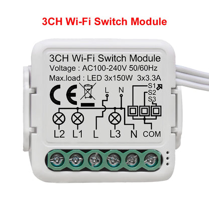 Tuya WiFi Smart Light Switch Module - 2-Way Control App Remote Alexa  Google Home Compatible - ZOOMNSTORE