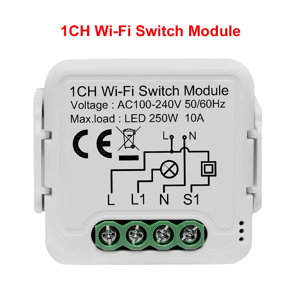 Tuya WiFi Smart Light Switch Module - 2-Way Control App Remote Alexa  Google Home Compatible - ZOOMNSTORE
