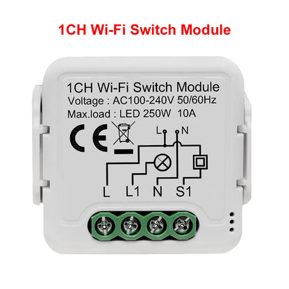 Tuya WiFi Smart Light Switch Module - 2-Way Control App Remote Alexa  Google Home Compatible - ZOOMNSTORE