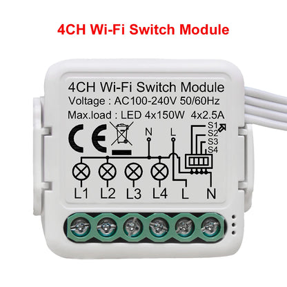 Tuya WiFi Smart Light Switch Module - 2-Way Control App Remote Alexa  Google Home Compatible - ZOOMNSTORE